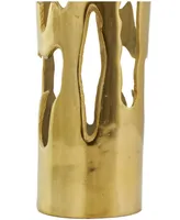 Rosemary Lane Aluminum Drip Vase with Melting Designed Body