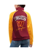 Women's G-iii 4Her by Carl Banks Burgundy Washington Commanders Showup Fashion Dolman Full-Zip Track Jacket