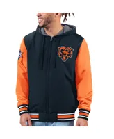 Men's G-iii Sports by Carl Banks Navy, Orange Chicago Bears Commemorative Reversible Full-Zip Jacket