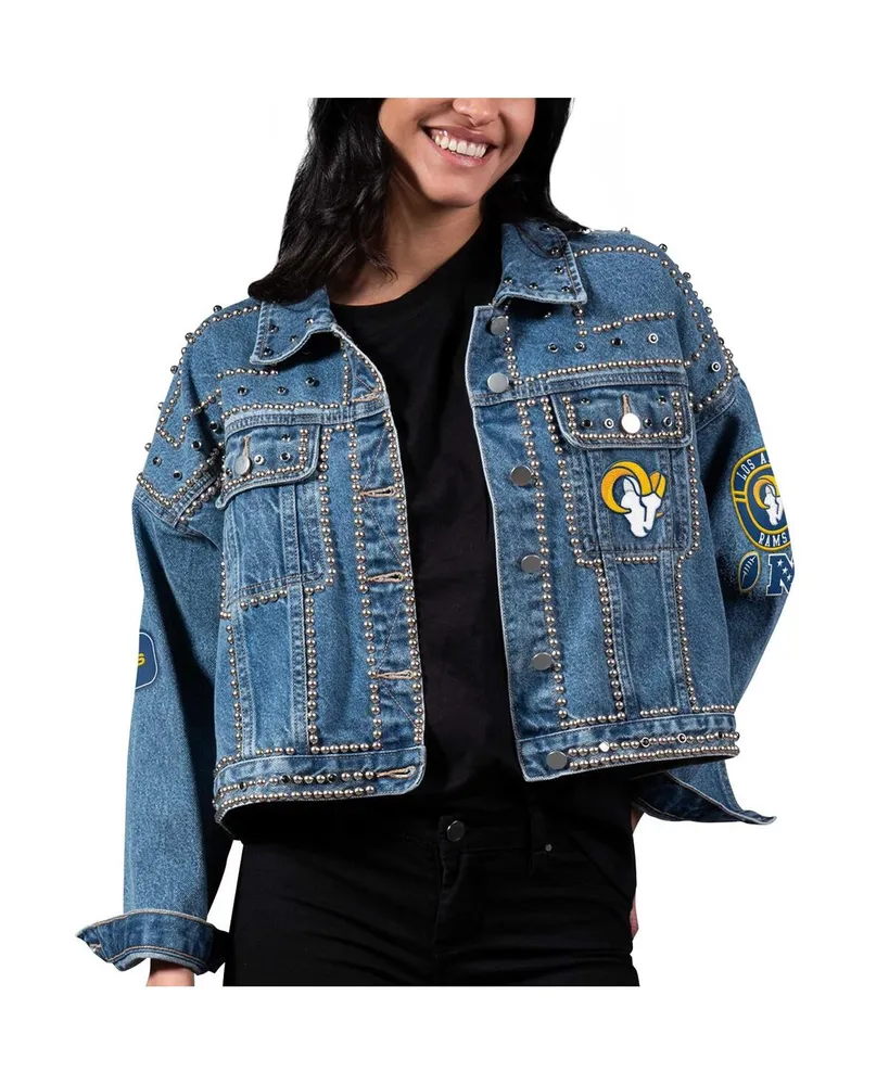 Women's G-iii 4Her by Carl Banks Los Angeles Rams First Finish Medium Denim Full-Button Jacket