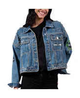 Women's G-iii 4Her by Carl Banks Seattle Seahawks First Finish Medium Denim Full-Button Jacket