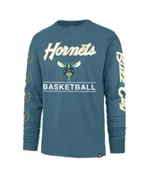 Men's '47 Brand Teal Charlotte Hornets 2023/24 City Edition Triplet Franklin Long Sleeve T-shirt