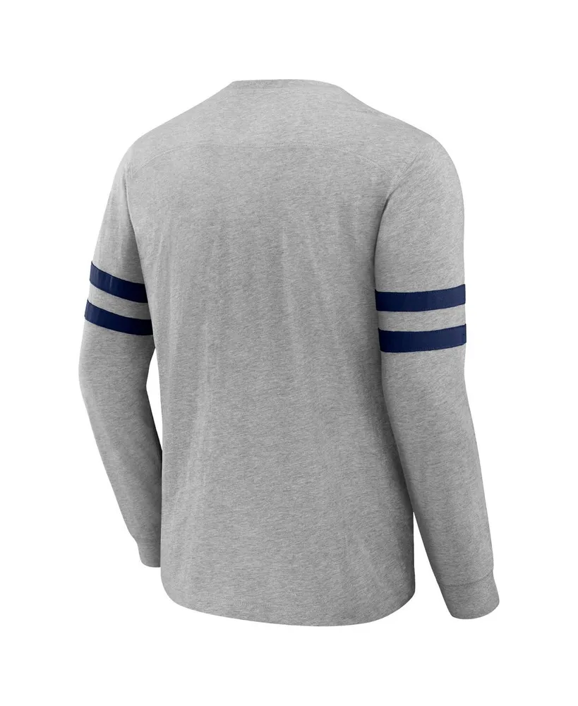 Men's Nfl x Darius Rucker Collection by Fanatics Heather Gray Denver Broncos Henley Long Sleeve T-shirt