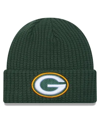 Men's New Era Green Green Bay Packers Prime Cuffed Knit Hat