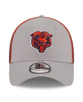 Men's New Era Gray Chicago Bears Pipe 39THIRTY Flex Hat