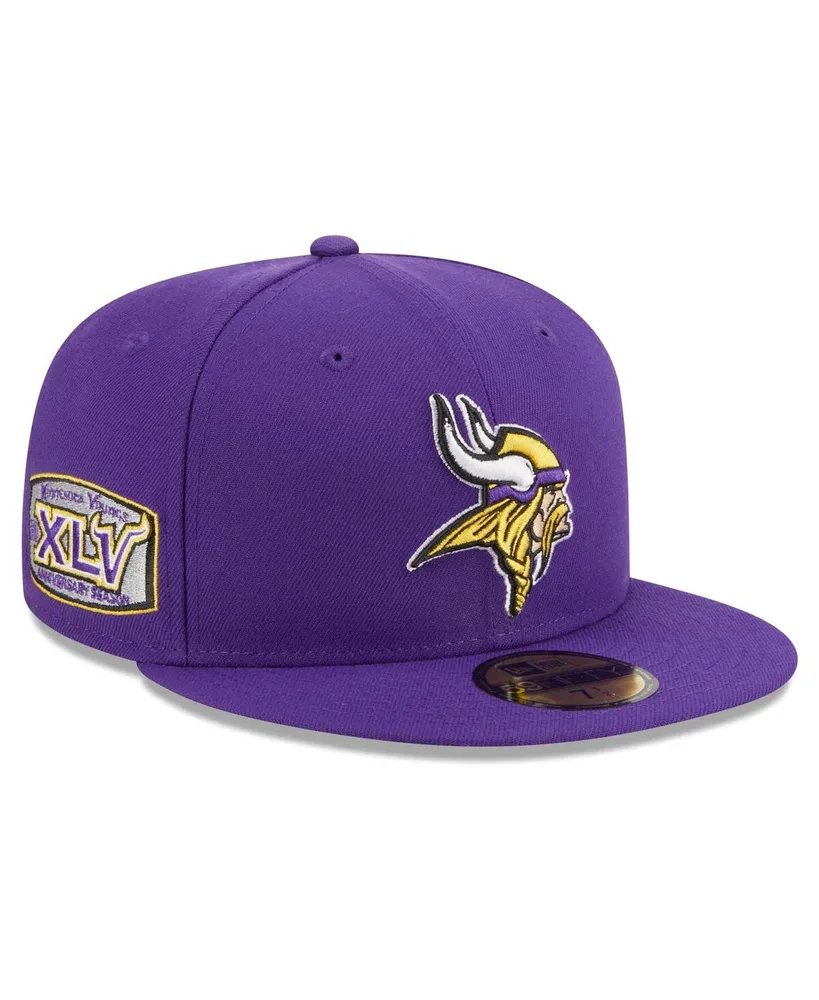 Men's New Era Purple Minnesota Vikings Main Patch 59FIFTY Fitted Hat