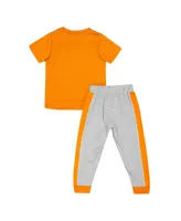 Toddler Boys and Girls Colosseum Tennessee Orange, Heather Gray Volunteers Ka-Boot-It Jersey Pants Set