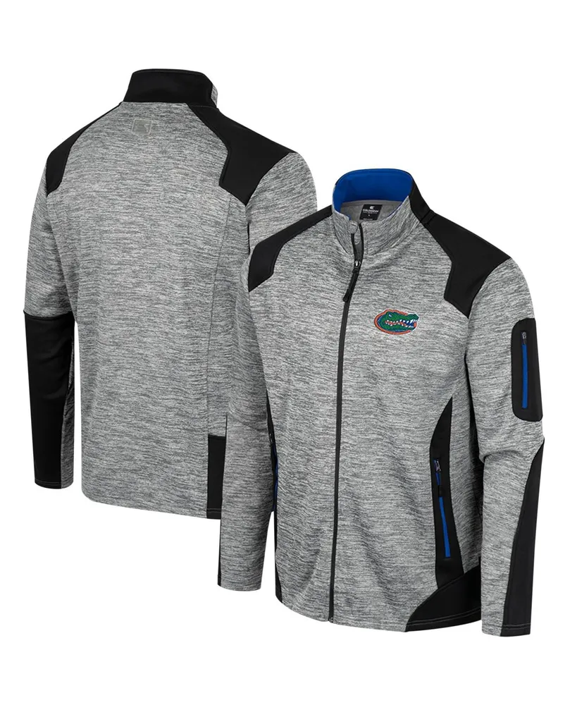 Men's Colosseum Gray Florida Gators Silberman Color Block Full-Zip Jacket