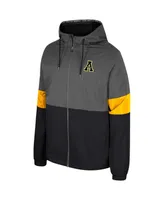 Men's Colosseum Charcoal Appalachian State Mountaineers Miles Full-Zip Hoodie Jacket