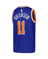 Big Boys Nike Jalen Brunson Blue New York Knicks Swingman Jersey - Icon Edition