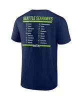 Men's Fanatics College Navy, White Seattle Seahawks Two-Pack 2023 Schedule T-shirt Combo Set