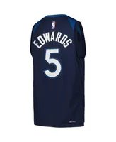 Big Boys Nike Anthony Edwards Navy Minnesota Timberwolves Swingman Jersey - Icon Edition