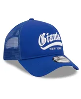 Men's New Era Royal New York Giants Caliber Trucker 9FORTY Adjustable Hat