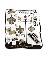 New Orleans Saints 50'' x 60'' Native Raschel Plush Throw Blanket