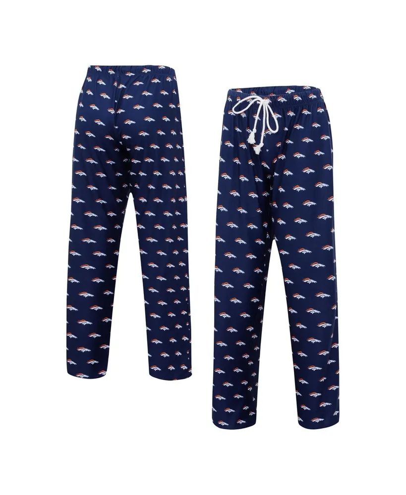 Women's Concepts Sport Navy Denver Broncos Gauge Allover Print Sleep Pants