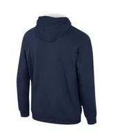 Men's Colosseum Navy Byu Cougars Half-Zip Hoodie