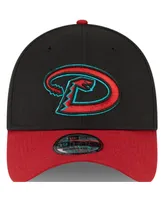 Men's New Era Black, Red Arizona Diamondbacks Road Team Classic 39THIRTY Flex Hat