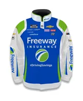 Men's Trackhouse Racing Team Collection Blue Daniel Suarez Freeway Insurance Nylon Uniform Full-Snap Jacket