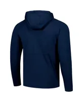 Men's Antigua Heather Navy Tampa Bay Lightning Spikes Raglan Quarter-Zip Hoodie