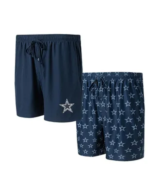 Men's Concepts Sport Navy Dallas Cowboys Gauge Jam Two-Pack Shorts Set