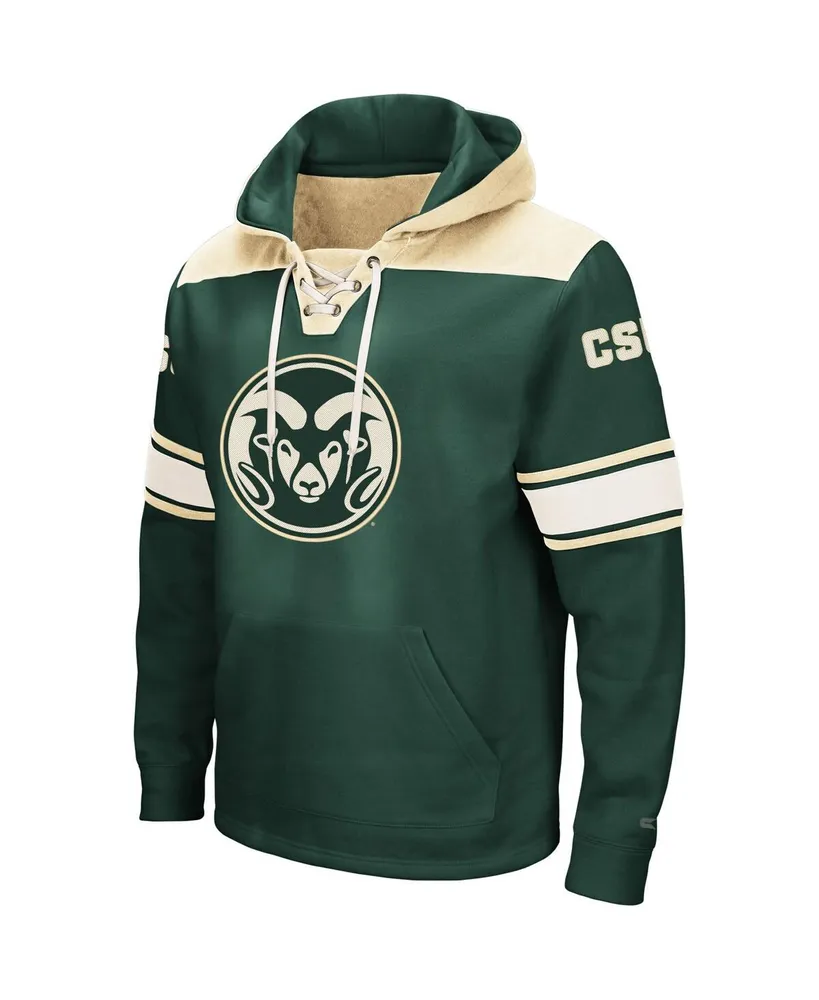 Men's Colosseum Green Colorado State Rams 2.0 Lace-Up Pullover Hoodie