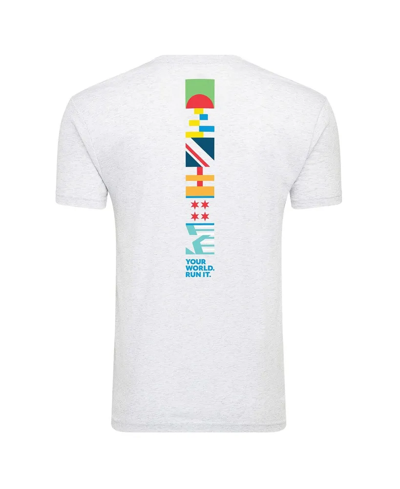 Men's and Women's Sportiqe White World Marathon Majors Comfy Tri-Blend T-shirt