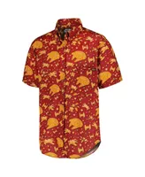 Men's and Women's Rsvlts Maroon Star Wars Rebel Crumb Kunuflex Button-Down Shirt