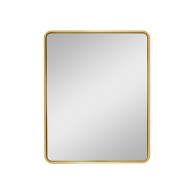 Simplie Fun 24x30 Inch Gold Metal Framed Wall Mount Or Recessed Bathroom Medicine Cabinet With Mirror