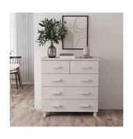 Sideboard Hamar White 31.1"x15.7"x31.5" Solid Wood Pine