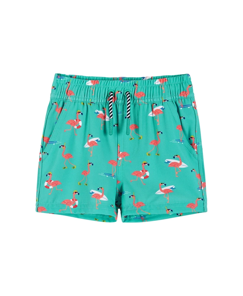 Andy & Evan Toddler Boys Toddler/Child Flamingo Surf Skate Boardshort