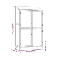 Garden Shed White 40.2"x20.5"x68.7" Solid Wood Fir