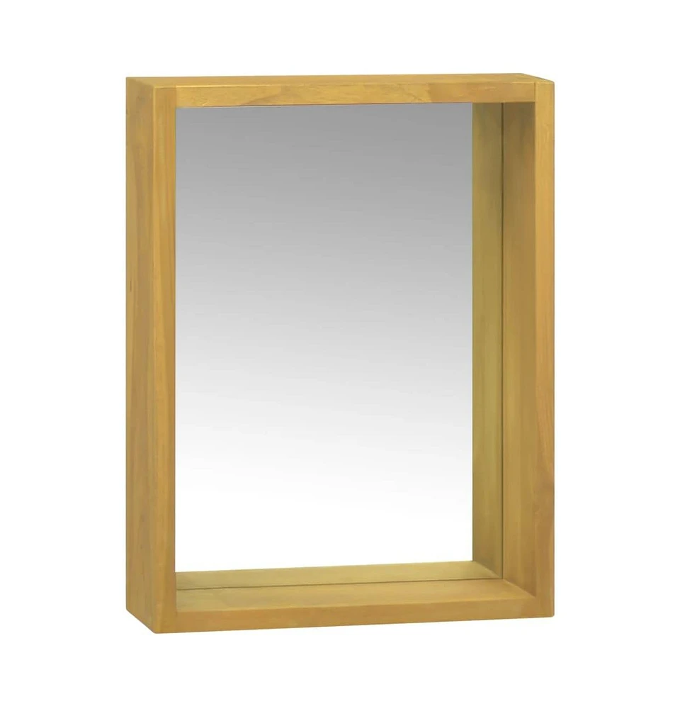 Mirror Cabinet 11.8"x3.9"x15.7" Solid Wood Teak