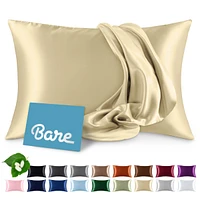 Bare Home Mulberry Silk Pillowcase, Zipper Closure Standard