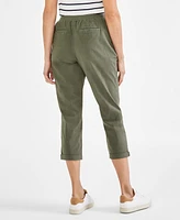 Style & Co Women's Floral-Embroidered Pull-On Pants, Created for Macy's