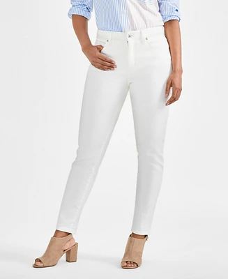 Style & Co Petite Mid-Rise Curvy Skinny Jeans