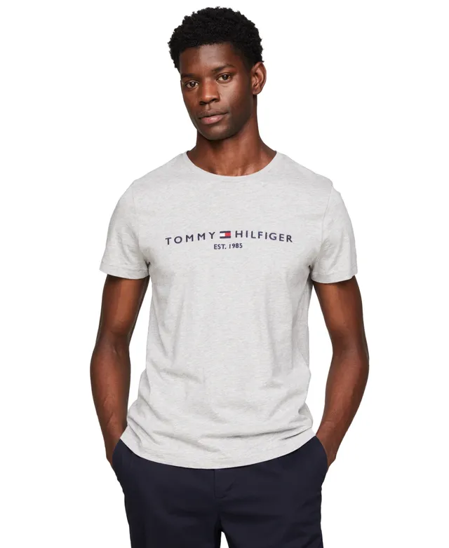Tommy Hilfiger Men\'s Embroidered Logo Slim-Fit Crewneck T-Shirt | Hawthorn  Mall