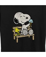 Hybrid Apparel Trendy Plus Peanuts Snoopy & Woodstock Graphic T-shirt