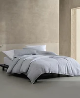 Calvin Klein Modern Cotton Ribbed Matelasse Melange Tencel Jersey 3 Piece Duvet Cover Set