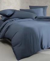 Calvin Klein Organic Earth Solid Cotton Sateen 3 Piece Duvet Cover Set