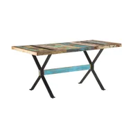 Dining Table 63"x31.5"x29.9" Solid Reclaimed Wood