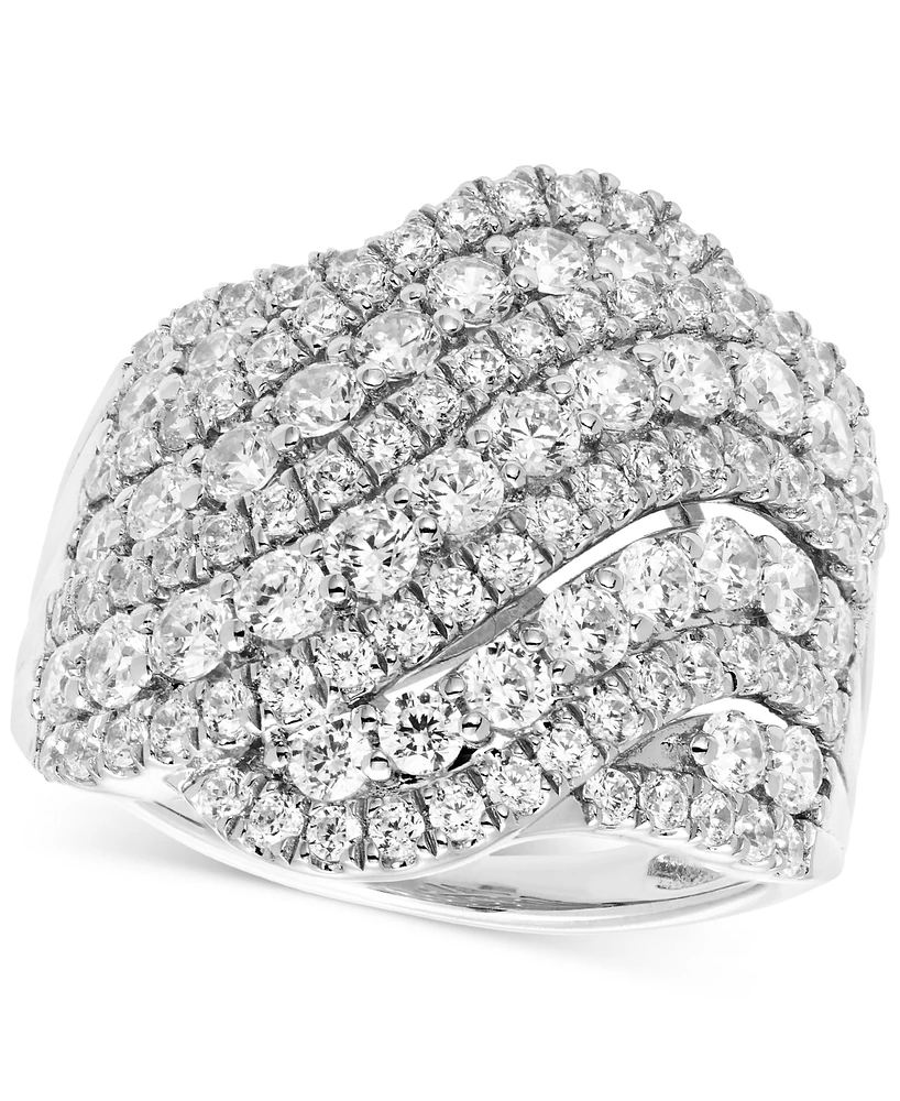 Diamond Swirl Cluster Statement Ring (2 ct. t.w.) in 14k White Gold