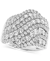 Diamond Swirl Cluster Statement Ring (2 ct. t.w.) in 14k White Gold