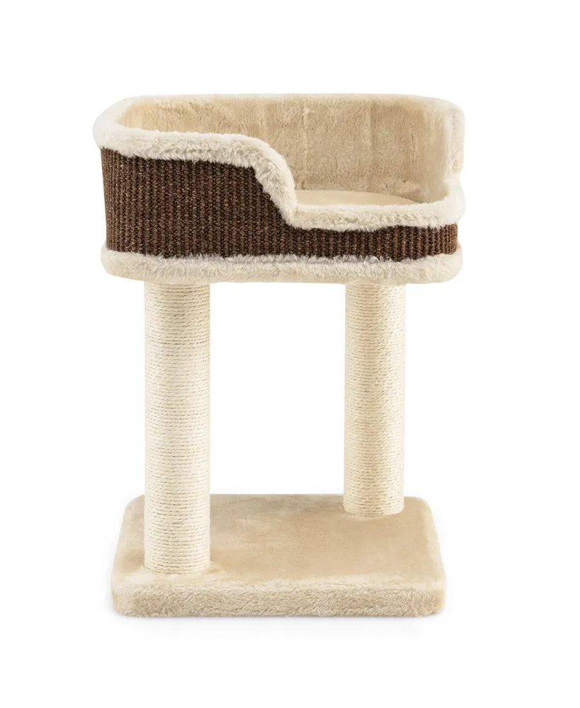 Sugift Multi-Level Cat Climbing Tree with Scratching Posts and Large Plush  Perch