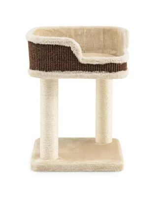 Sugift Multi-Level Cat Climbing Tree with Scratching Posts and Large Plush Perch