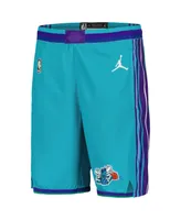 Big Boys Jordan Teal Charlotte Hornets Classic Edition Swingman Shorts