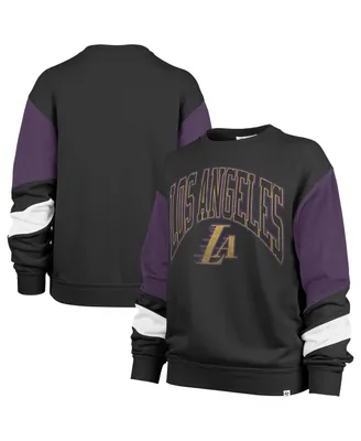 Women's '47 Brand Black Los Angeles Lakers 2023/24 City Edition Nova Crew Sweatshirt
