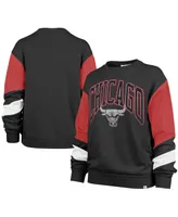 Women's '47 Brand Black Chicago Bulls 2023/24 City Edition Nova Crew Sweatshirt