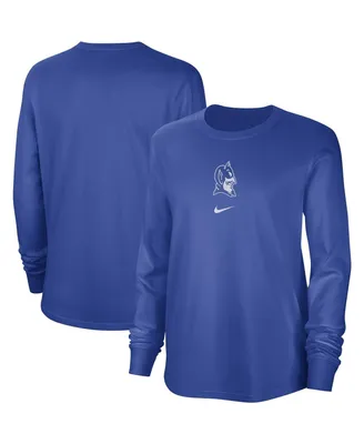 Women's Nike Royal Distressed Duke Blue Devils Vintage-Like Long Sleeve T-shirt