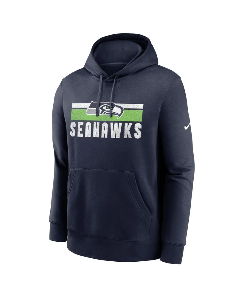 Men's Nike College Navy Seattle Seahawks Club Fleece Pullover Hoodie