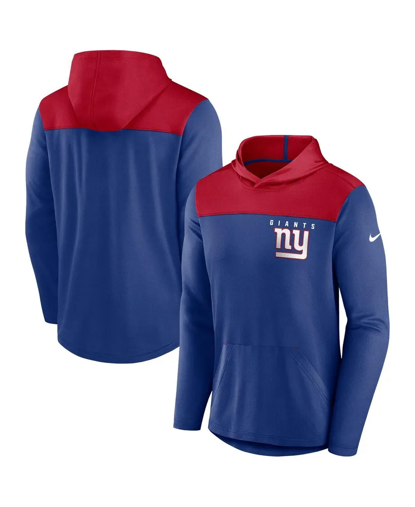 Men's Nike Royal New York Giants Sideline Athletic Stack Performance  Pullover Hoodie